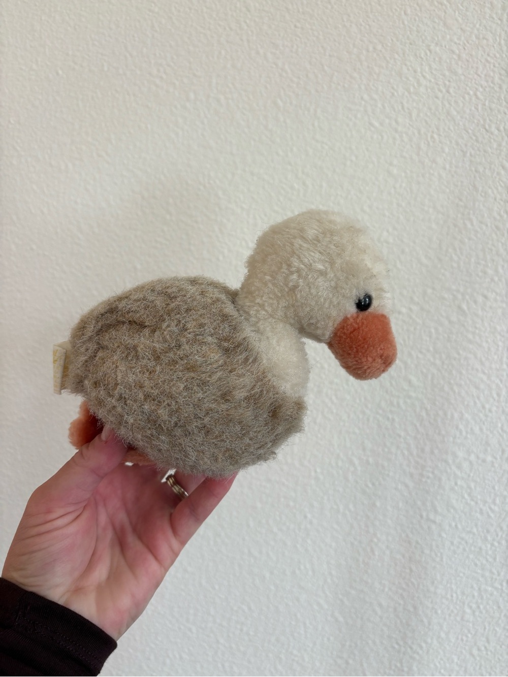vintage animal world mohair duckling plush toy